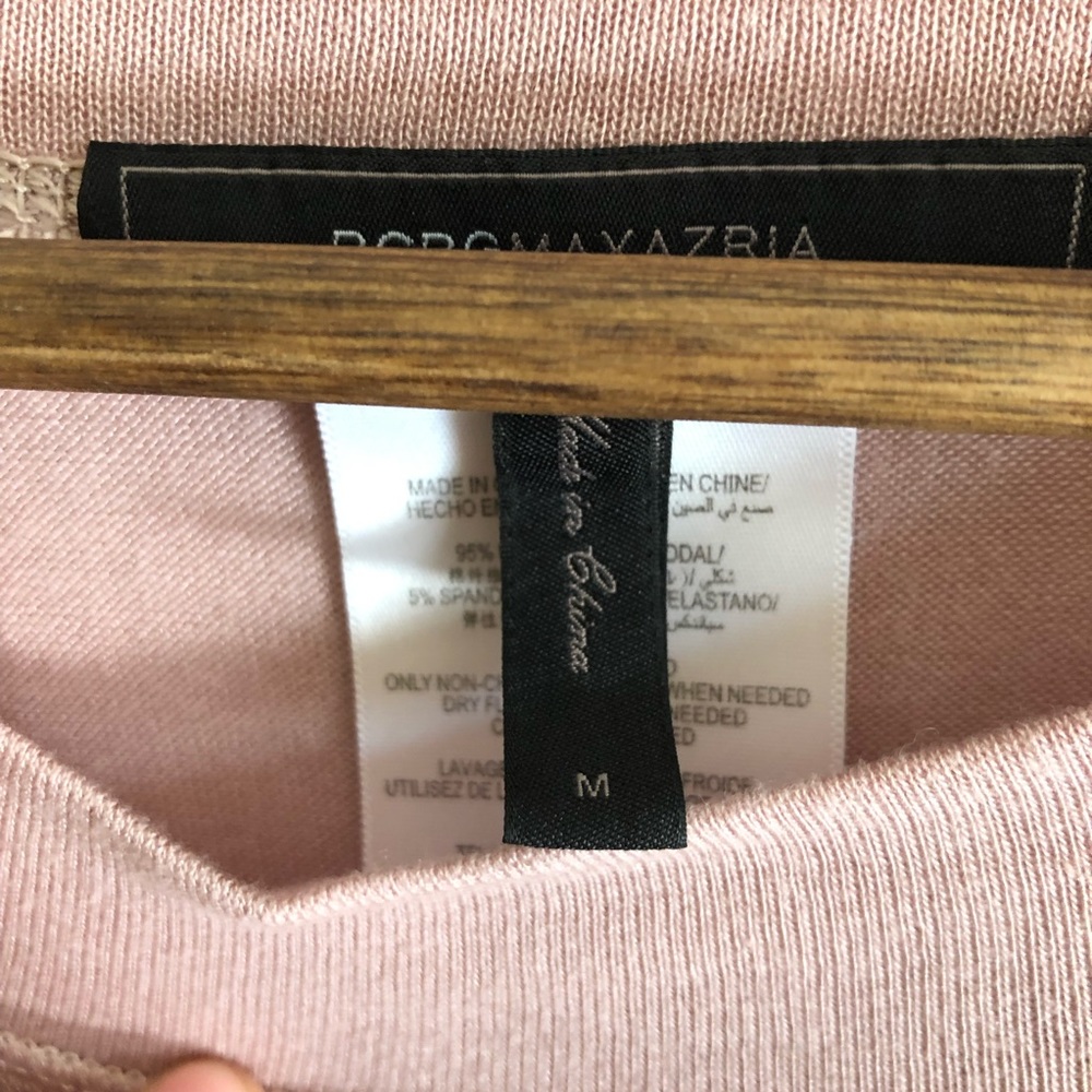 BCBGMaxAzria Blush Long Sleeve Crop Top - Picture 4 of 6